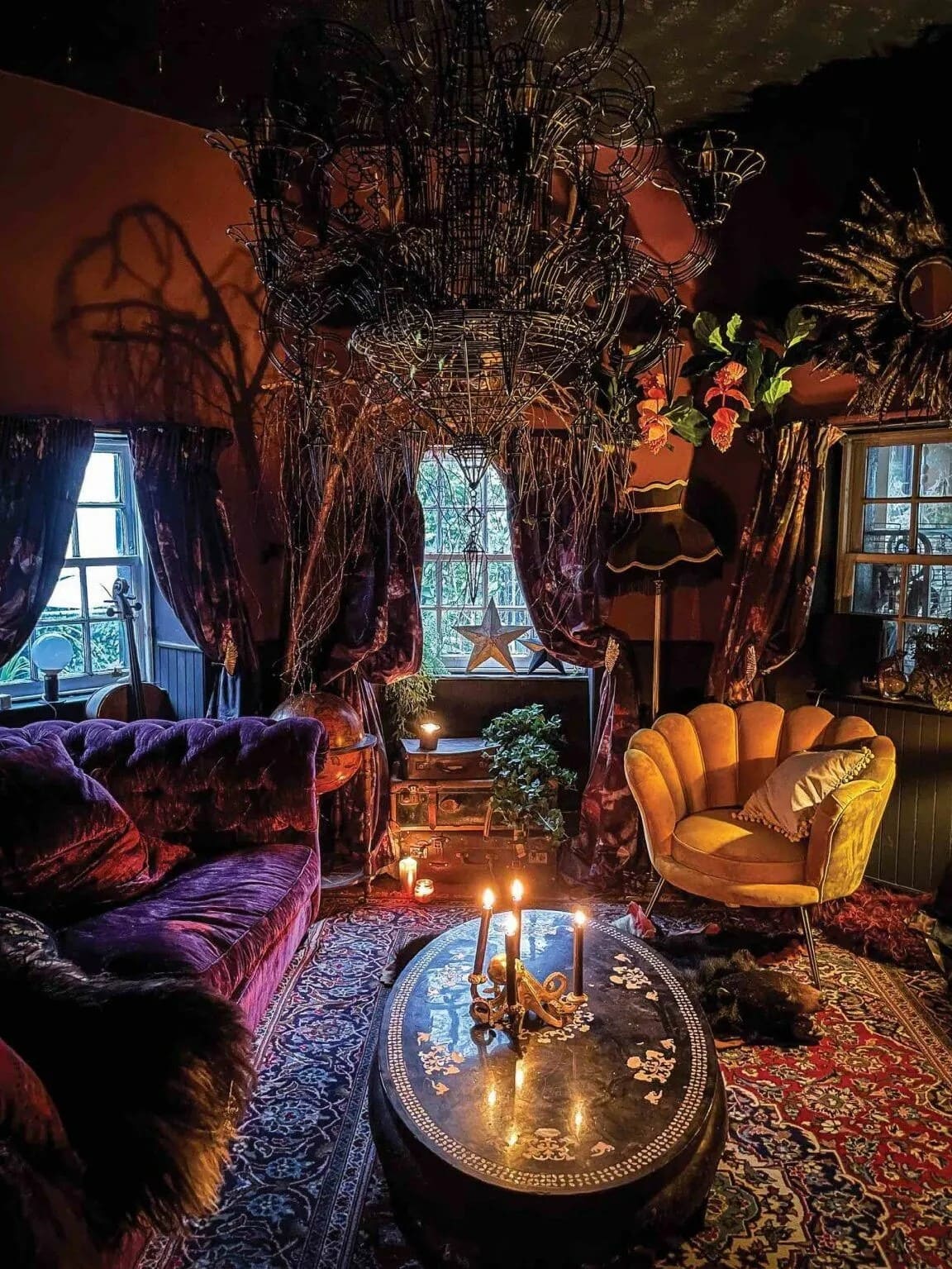 Mystic Parlor with Candlelit Shadows