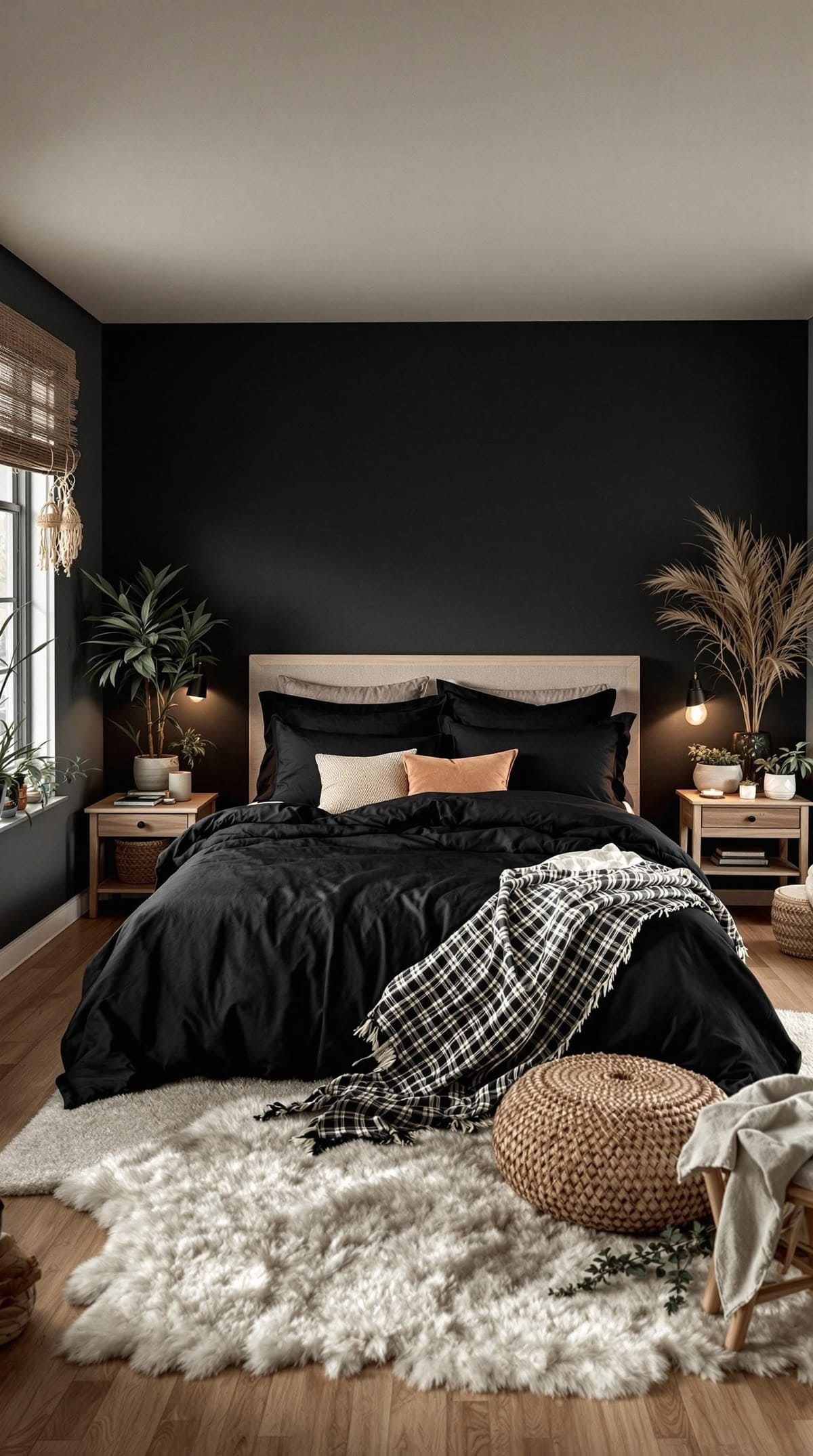 Natural Elegance Black Bedroom