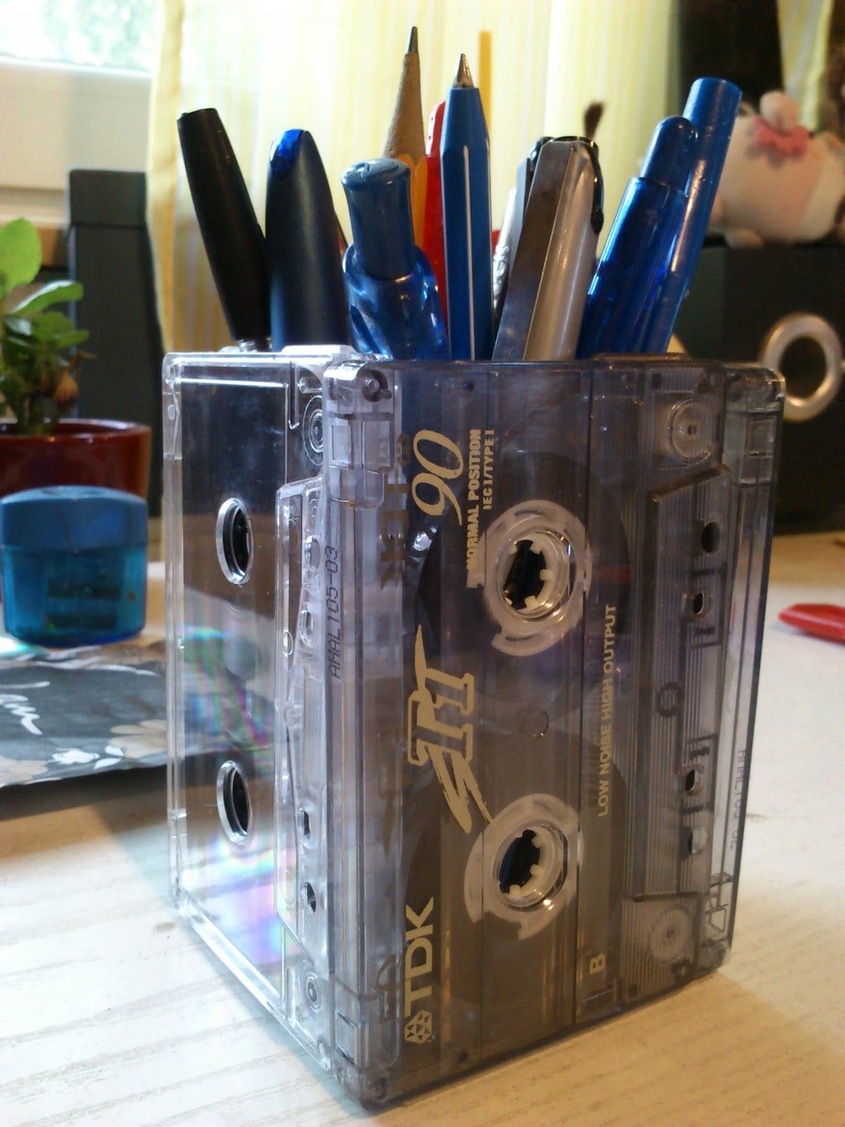 Retro Cassette Tape Pen Holder