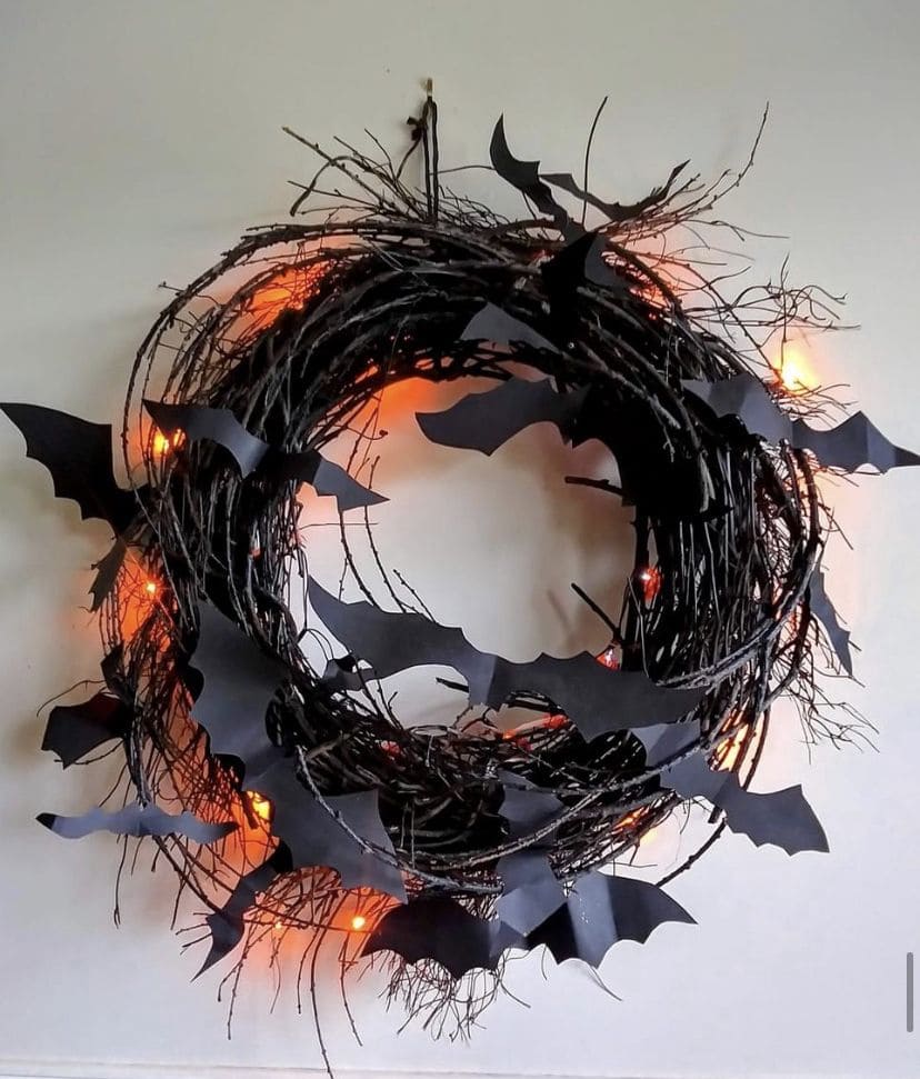 Twilight Bat Swarm Wreath