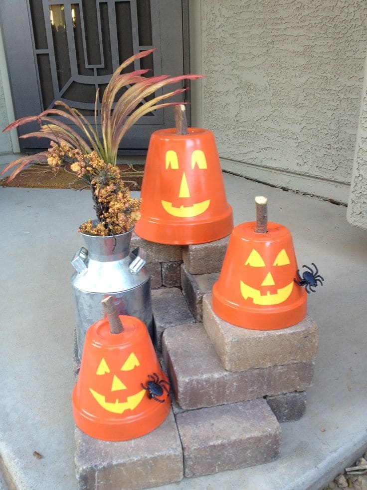 Upside-Down Pumpkin Planter Display