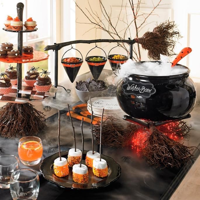 Witchs Brew Halloween Dessert Table Display