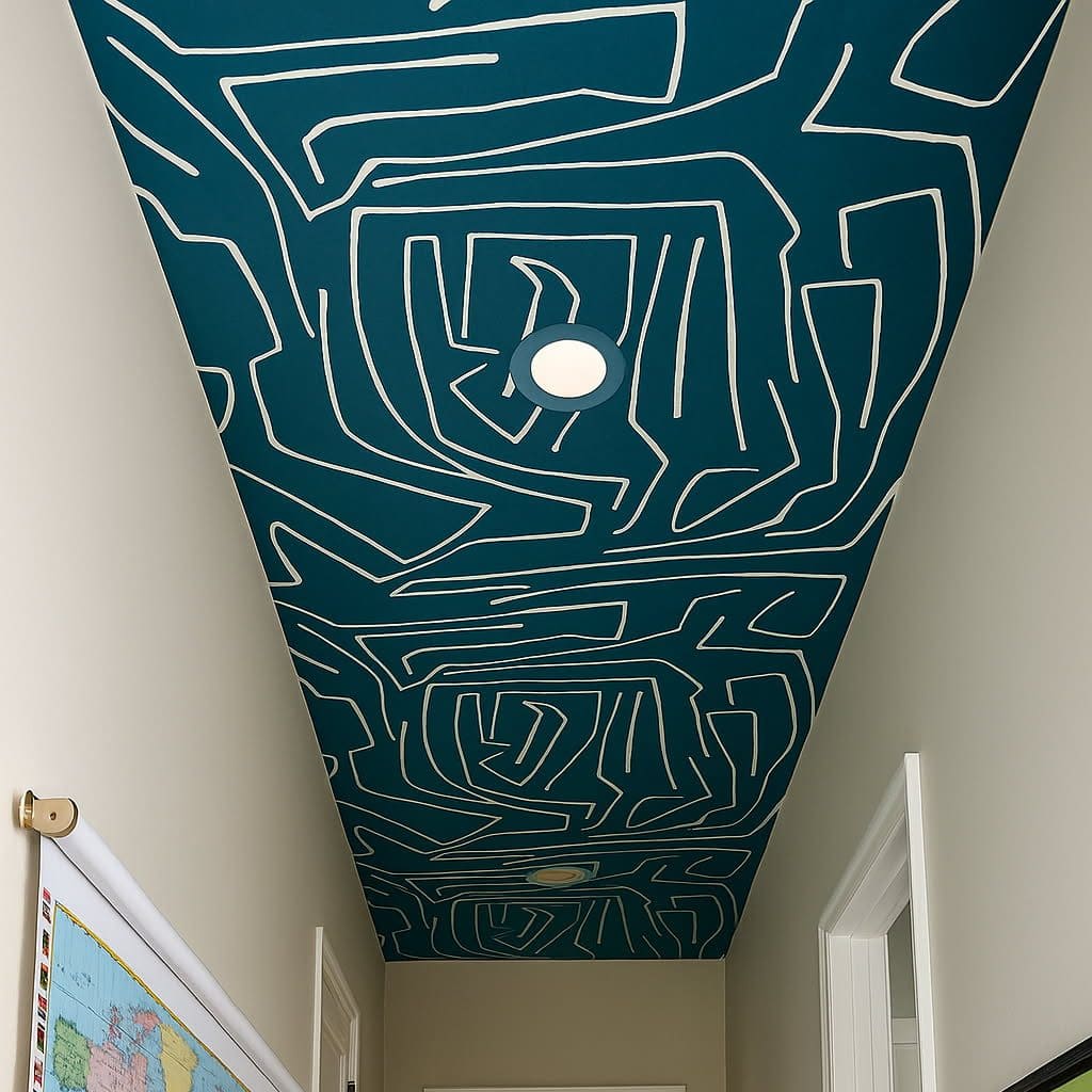 Abstract Ceiling Maze Design