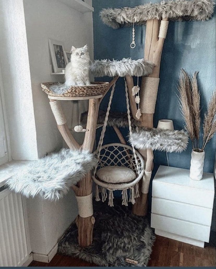 Boho-Chic Cat Tree Haven