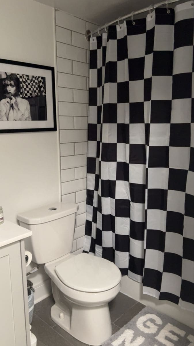 Bold Checkerboard Shower Curtain