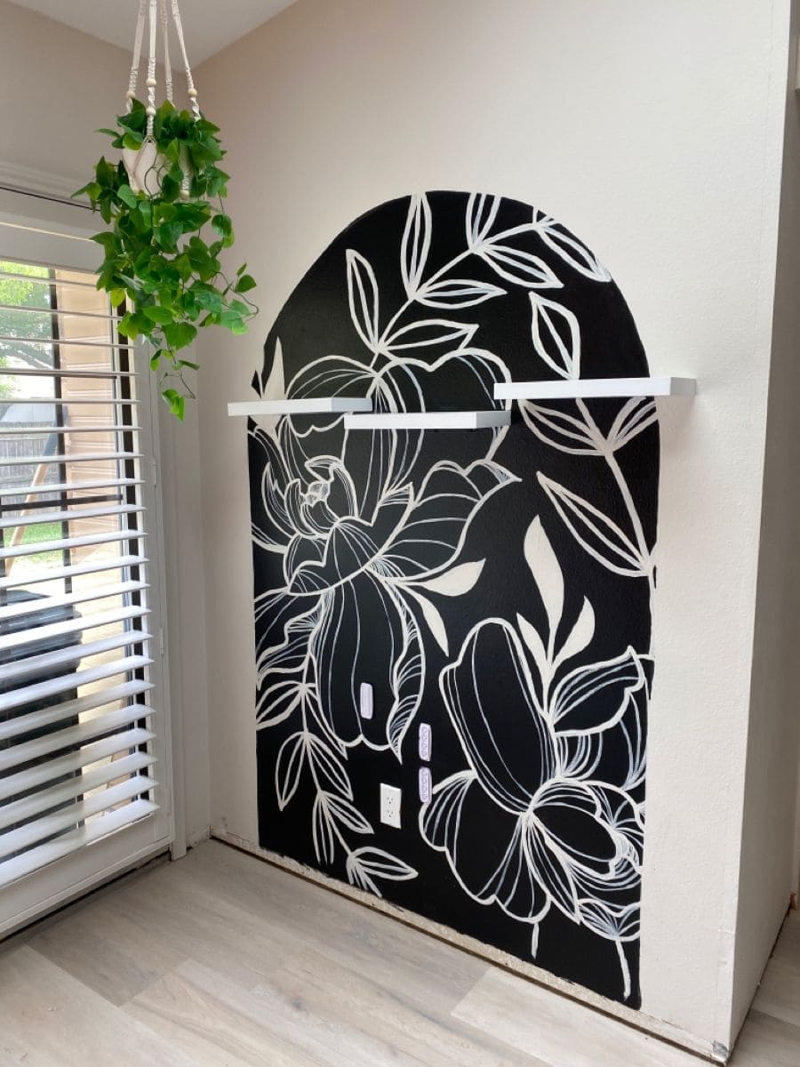 Bold Monochrome Floral Niche