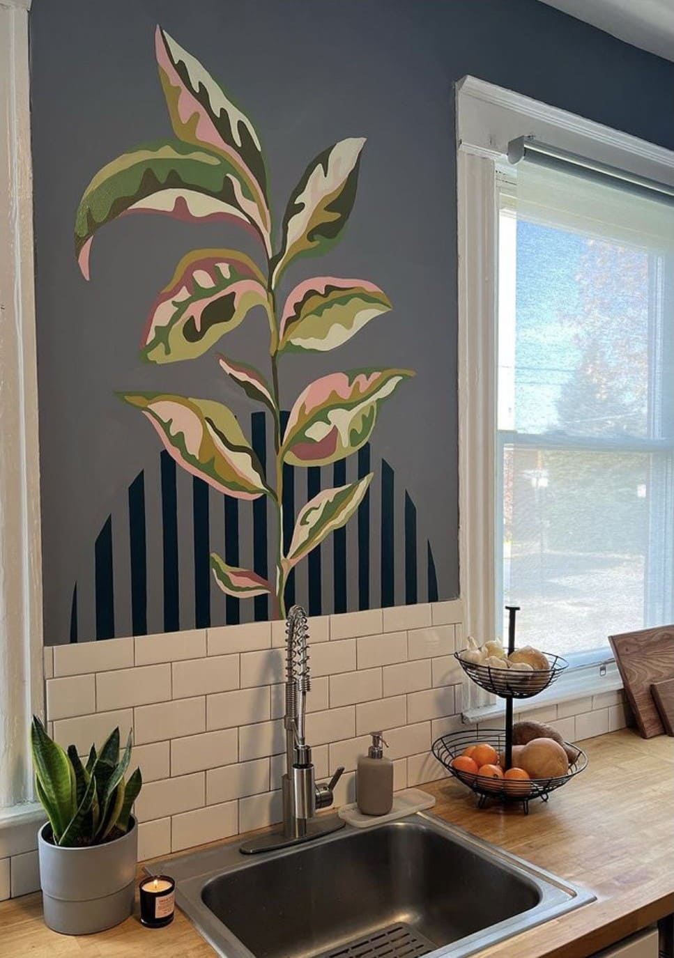 Botanical Accent Kitchen Mural