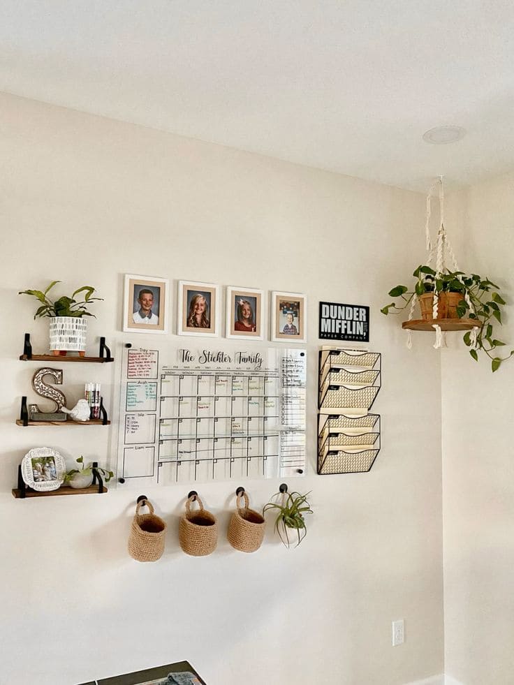 Bright and Personalized Family Command Wall