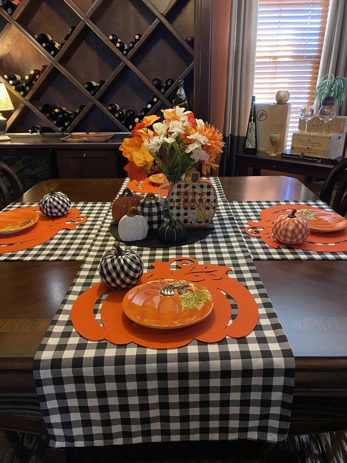 Buffalo Check Thanksgiving Table Setting