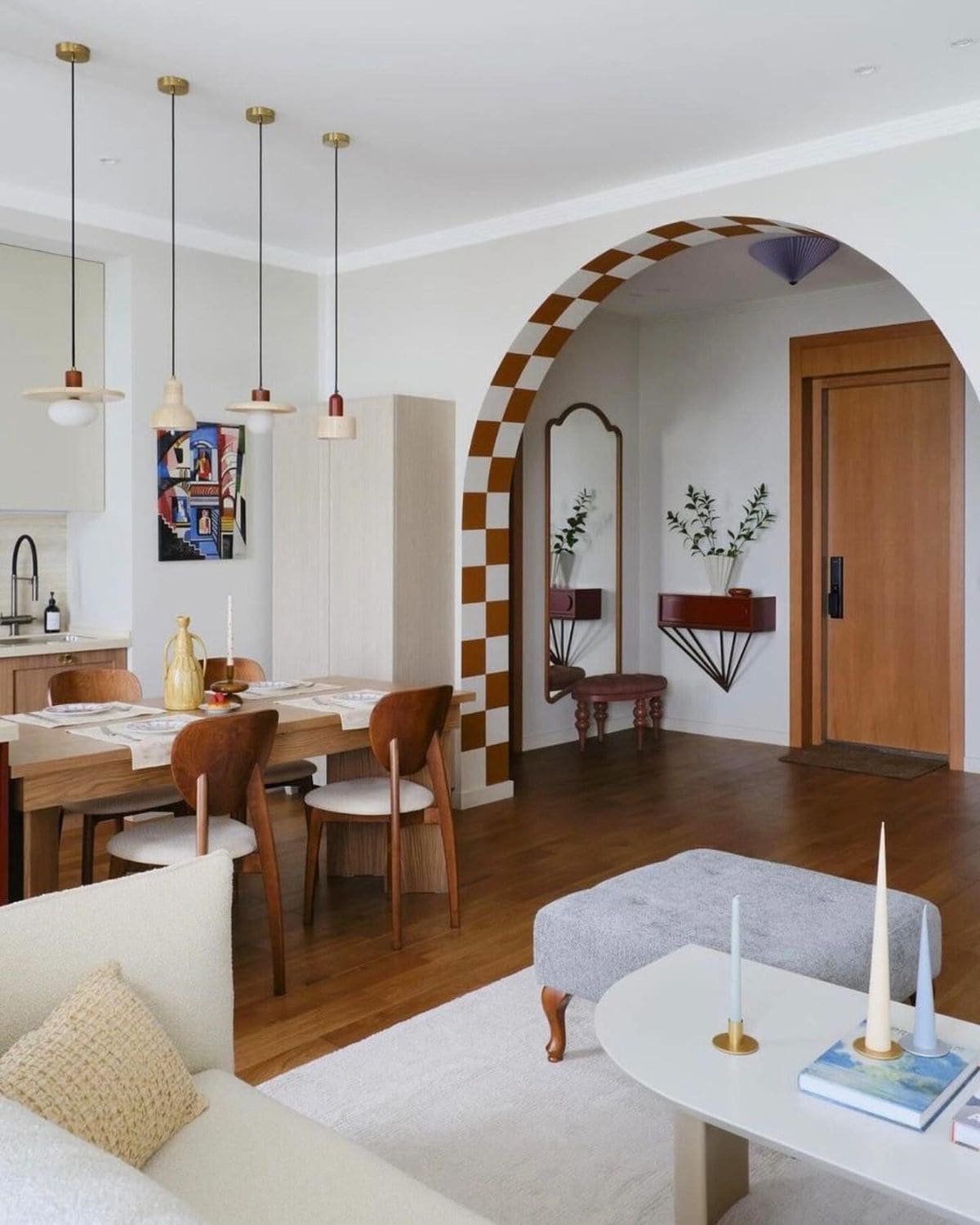 Checkerboard Archway Accent