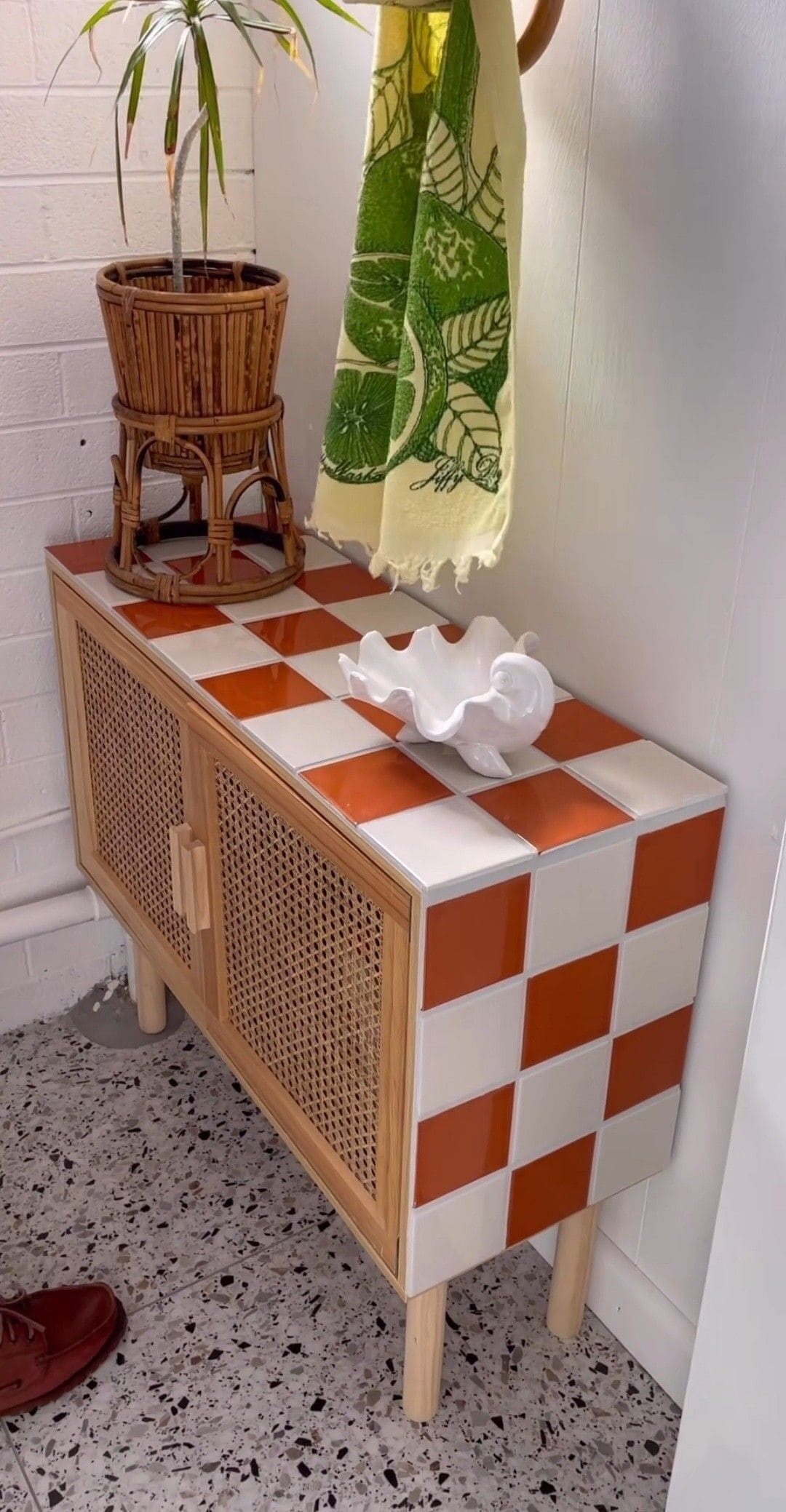 Checkerboard Cabinet Top Charm