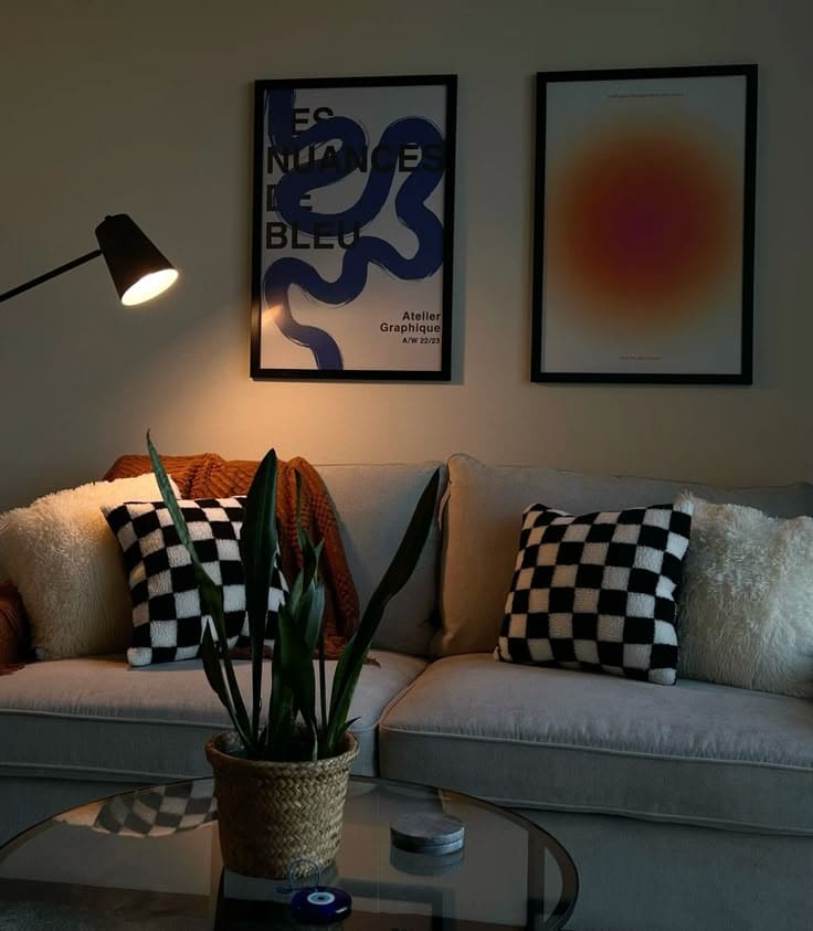 Checkerboard Pillow Accents