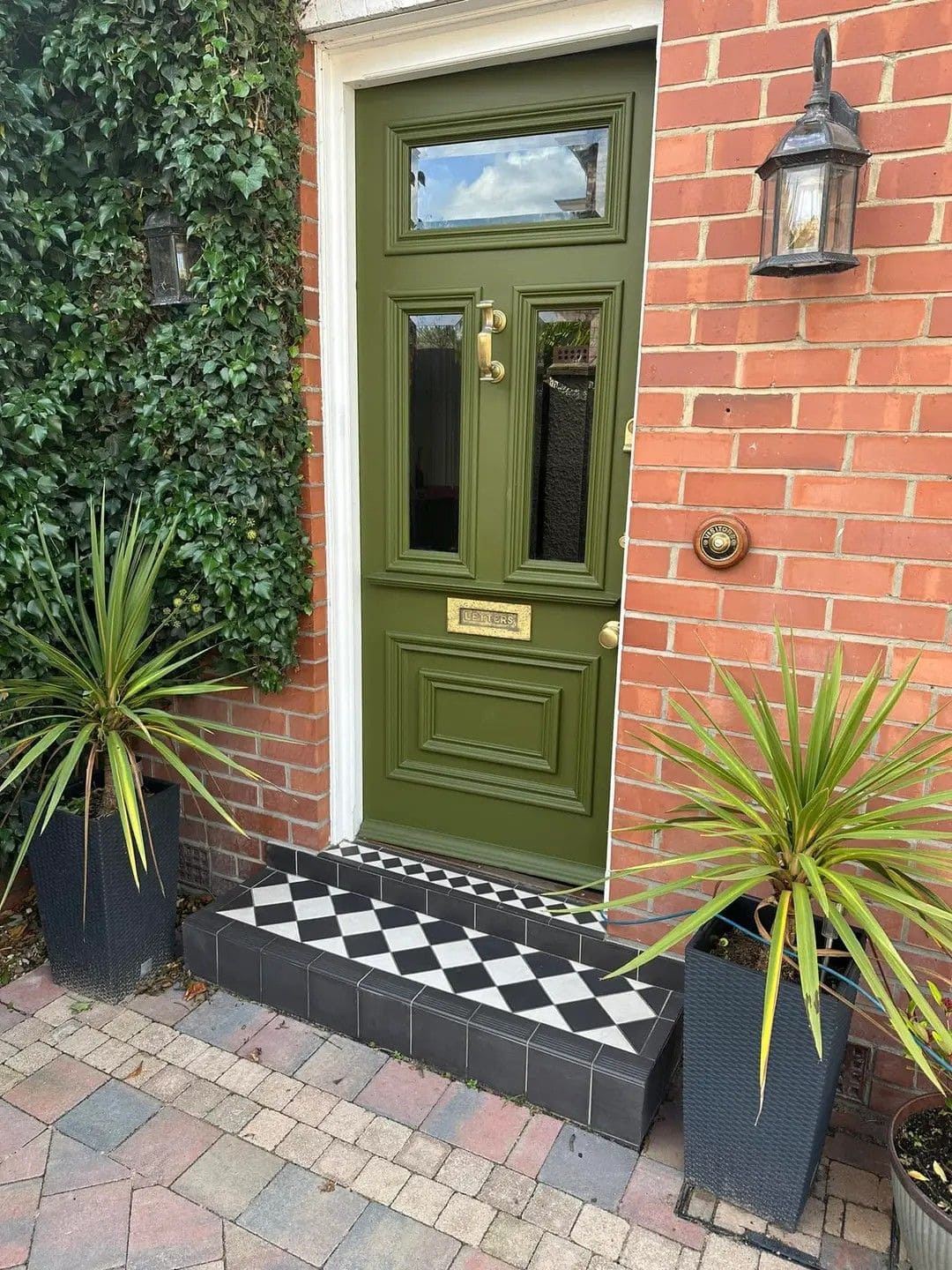 Checkerboard Porch Entrance