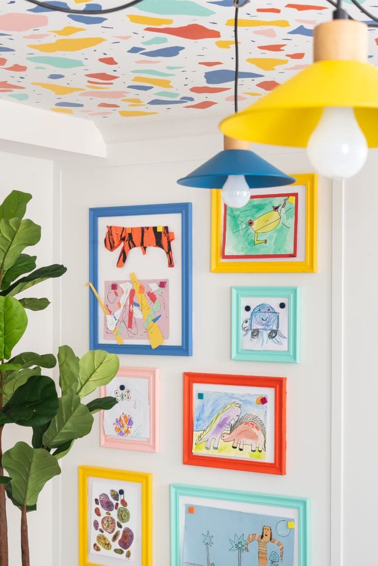 Colorful Frame Kids Art Wall