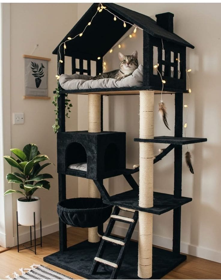 Cozy Cat House Tower Retreat