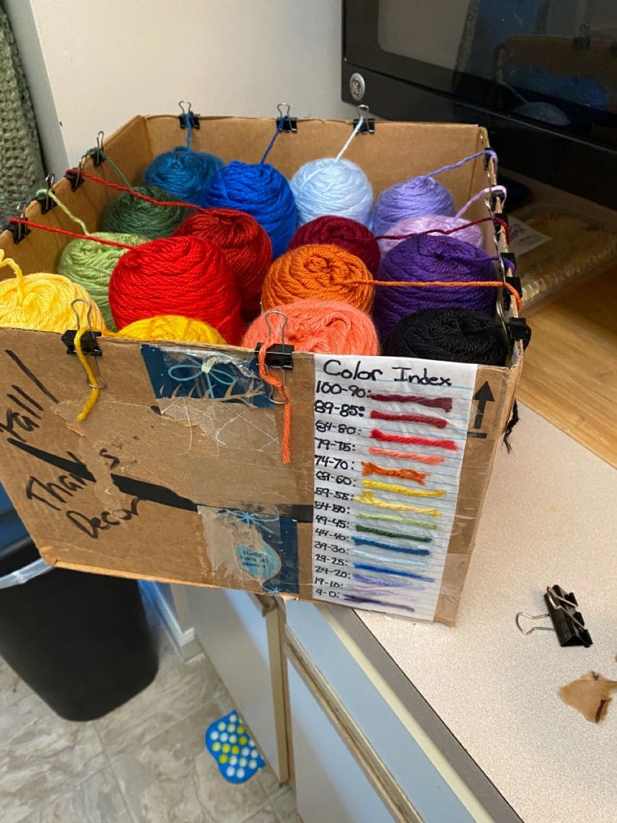 DIY Cardboard Yarn Dispenser
