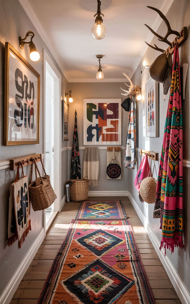 Eclectic Boho Hallway