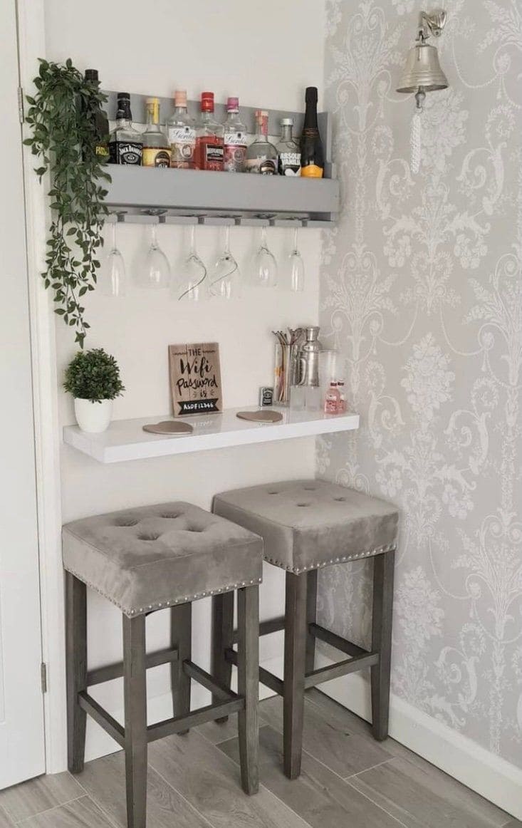 Elegant Neutral Corner Bar