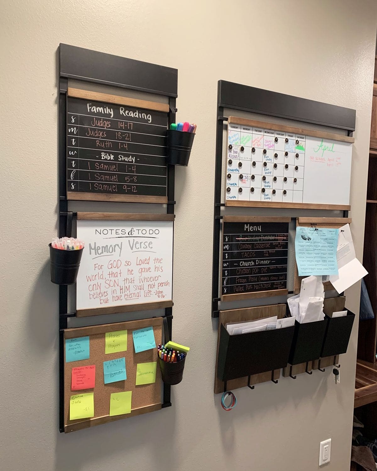 Faith and Family Command Wall