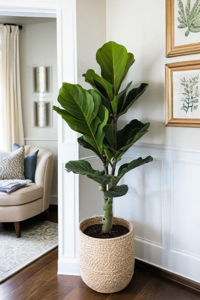 Fiddle Leaf Fig Corner Elegance