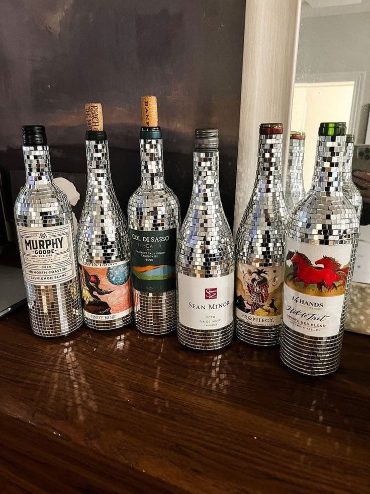 Glam Disco Bottle Centerpieces