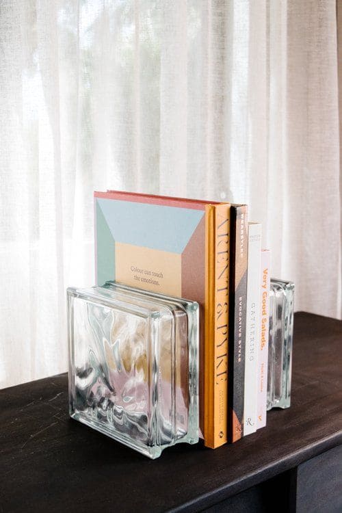 Glass Block Bookends
