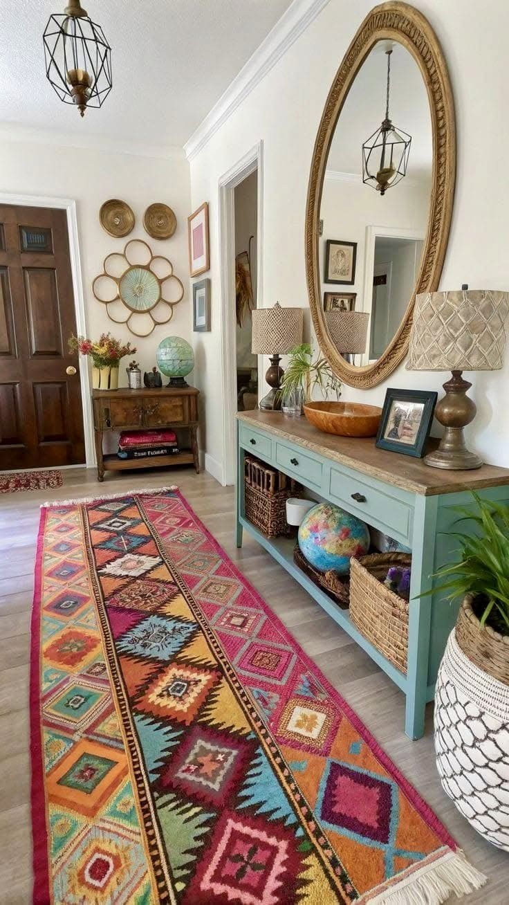 Global-Inspired Hallway Charm