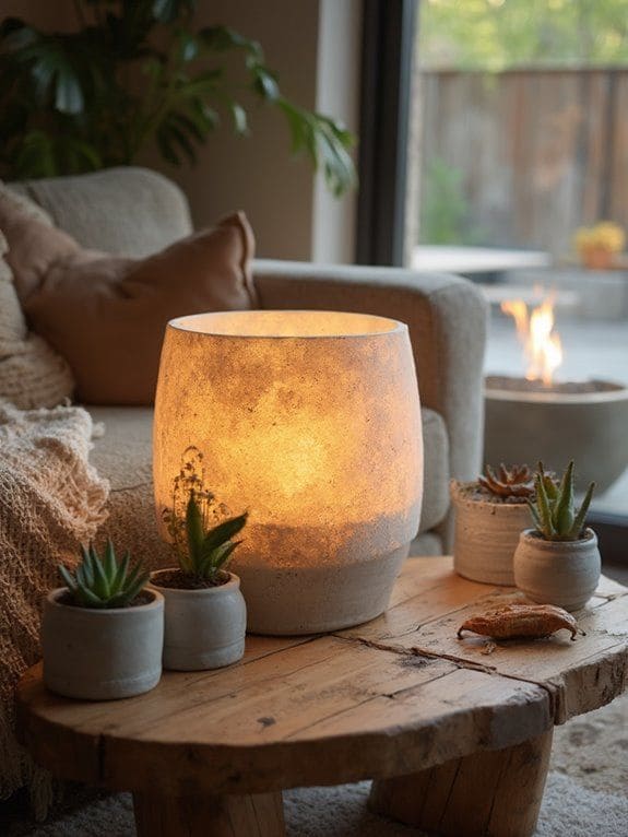 Glowing Concrete Accent Lamp