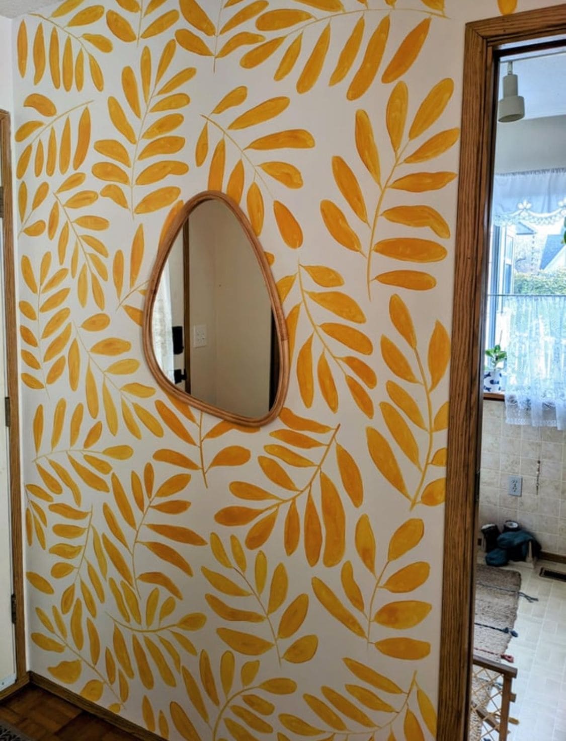 Golden Leaf Accent Wall