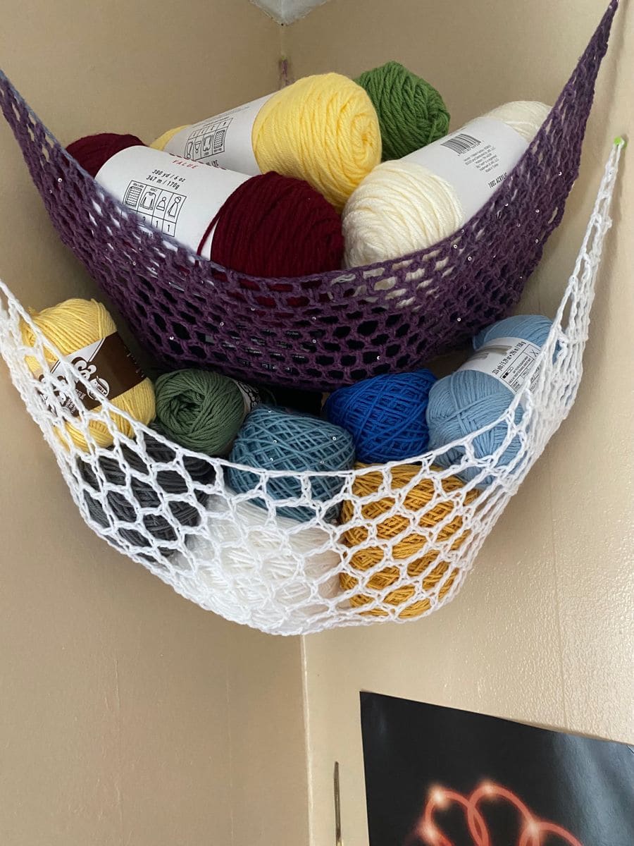 Hanging Yarn Hammock Storage