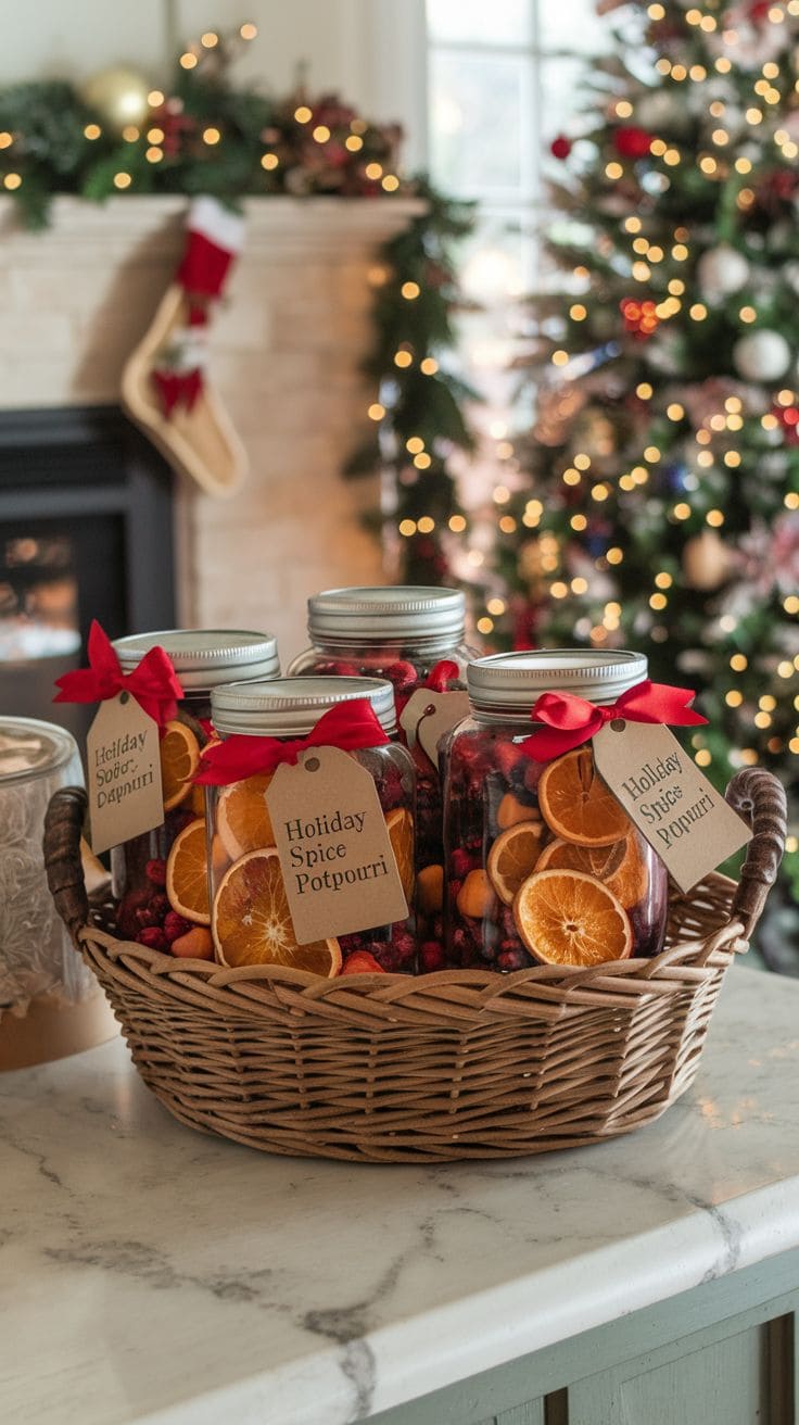 Holiday Spice Potpourri Jars
