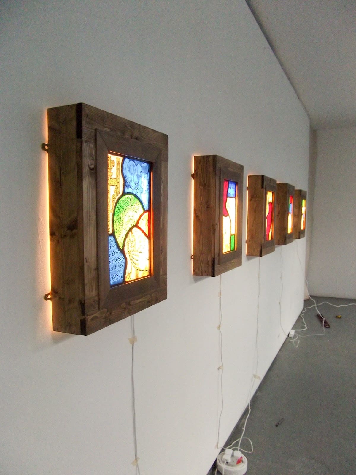 Illuminated Stained Glass Wall Panels