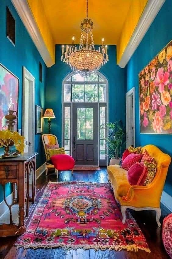 Jewel-Toned Luxe Entryway