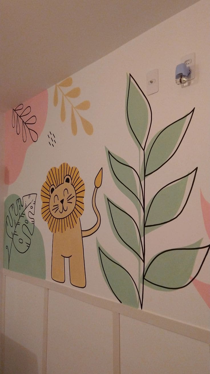 Jungle Lion Adventure Wall