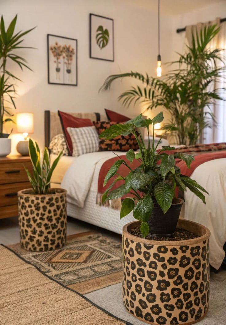 Leopard Planters with Natural Charm