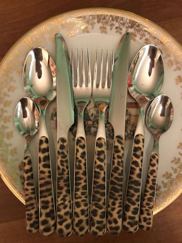 Leopard Print Cutlery Set