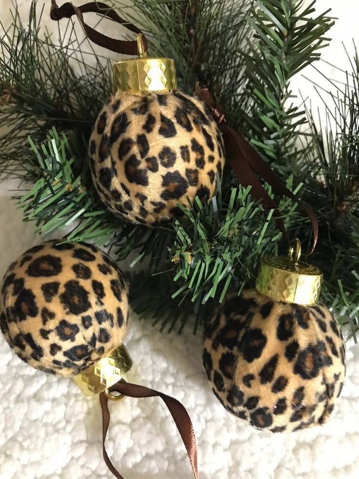 Leopard Print Holiday Ornaments