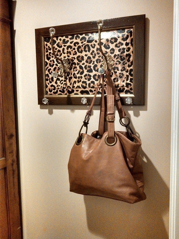 Leopard Print Wall Hook Rack