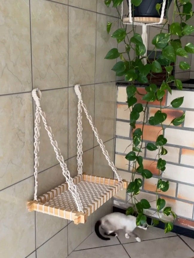 Macrame Swing Cat Perch Haven