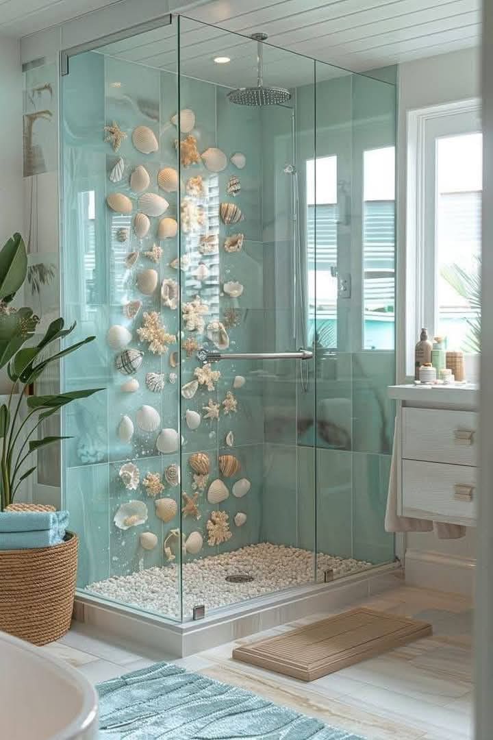 Mermaid Seashell Shower Design