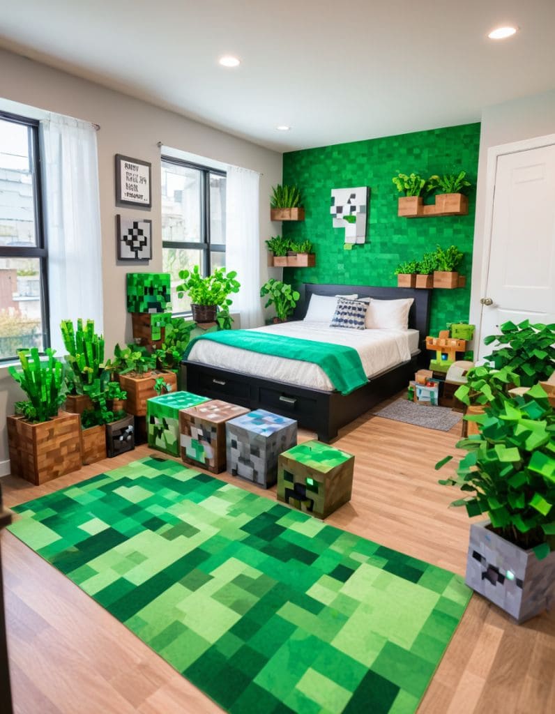 Minecraft Forest Haven Bedroom