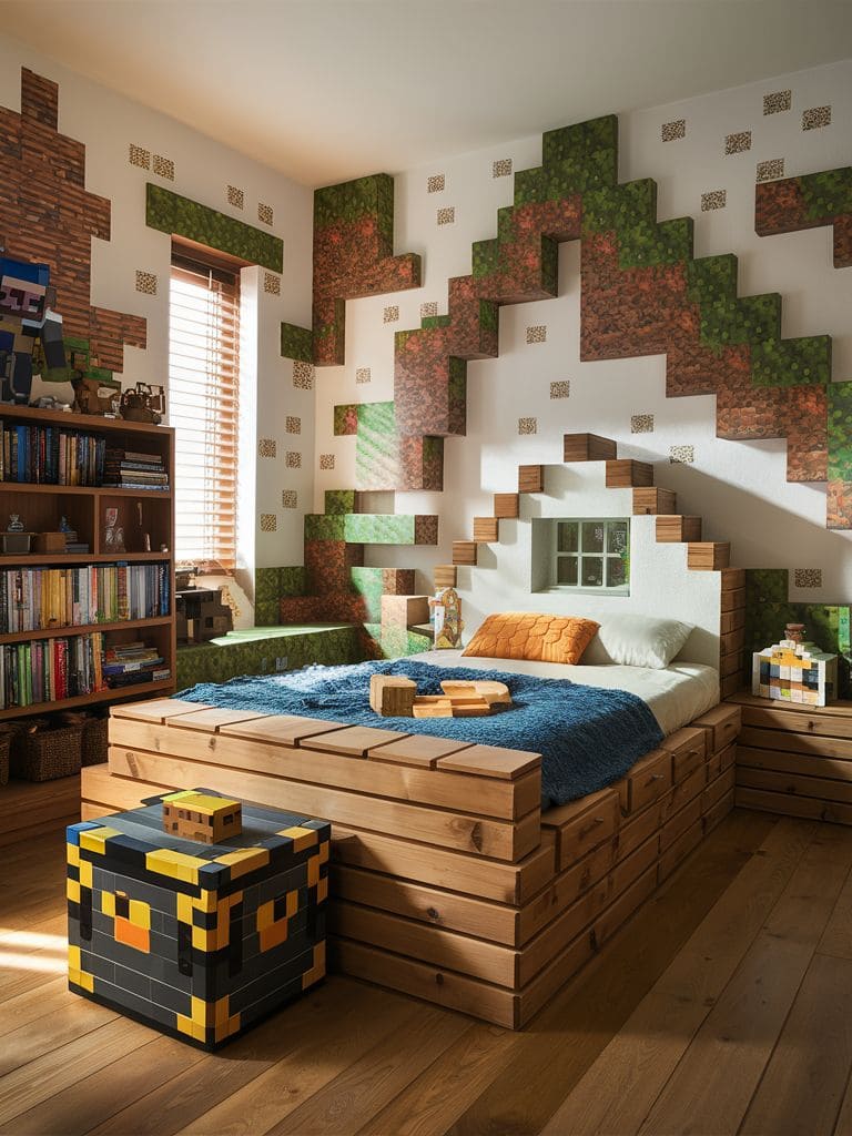 Minecraft Woodland Retreat Bedroom