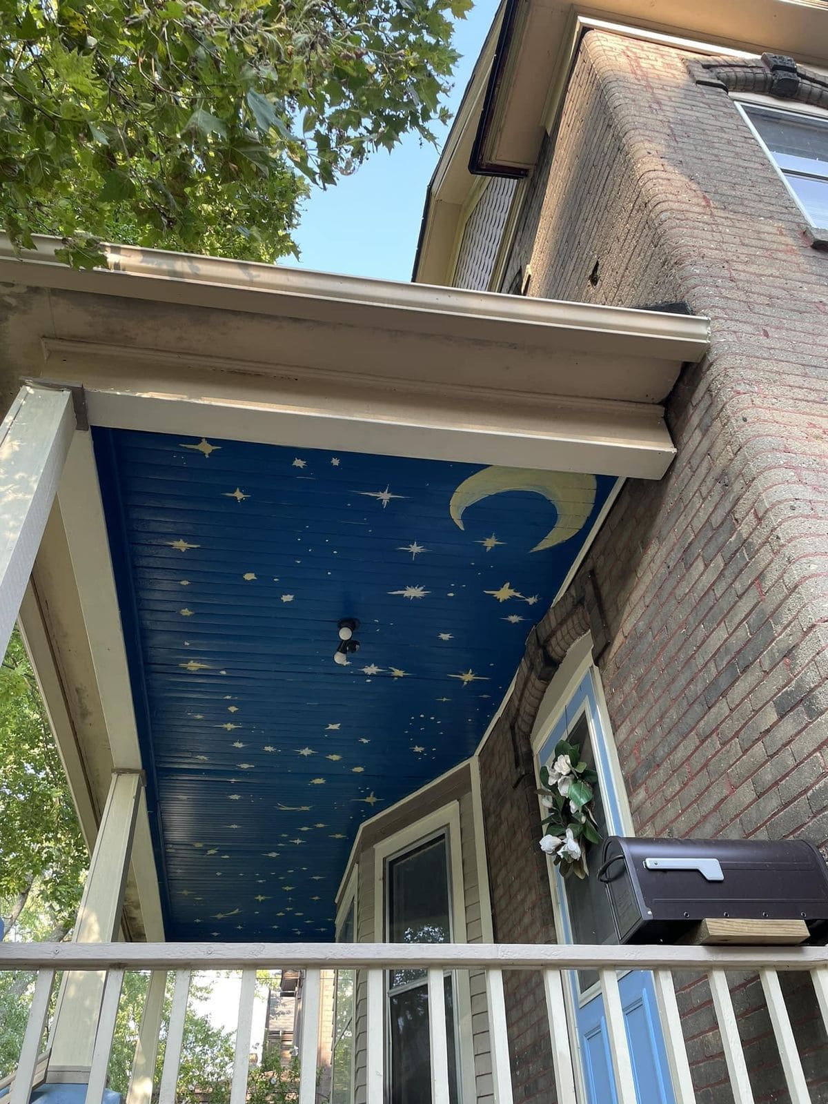 Moonlit Night Sky Porch Ceiling