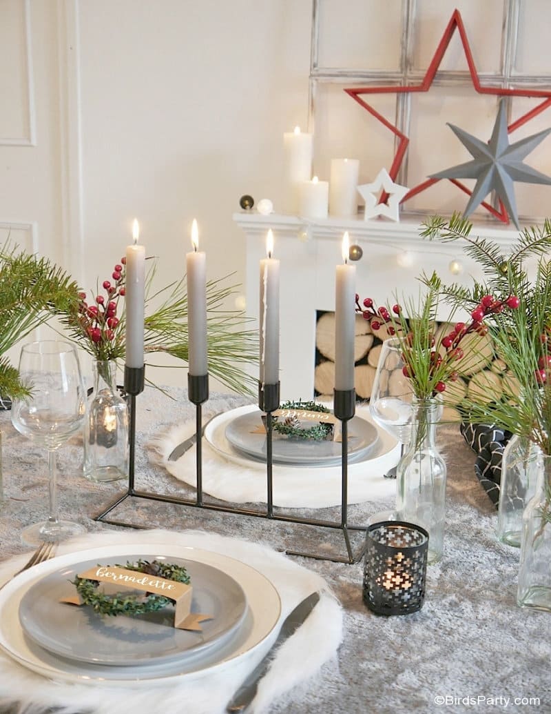 Nordic Candlelit Christmas Tablescape