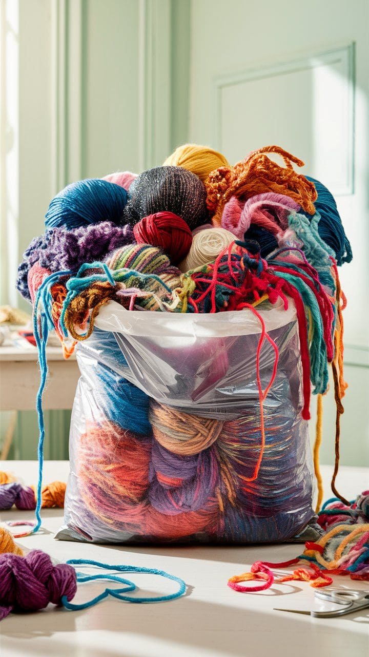 Overflowing Yarn Bag Storage