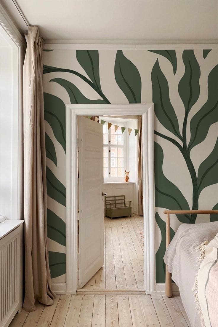 Oversized Leaf Accent Mural