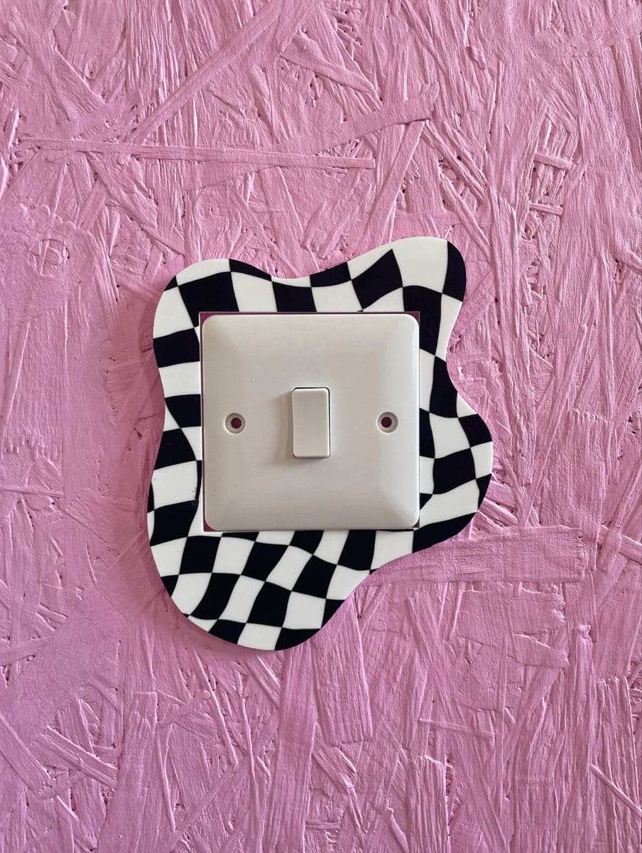 Playful Checkerboard Switch Plate