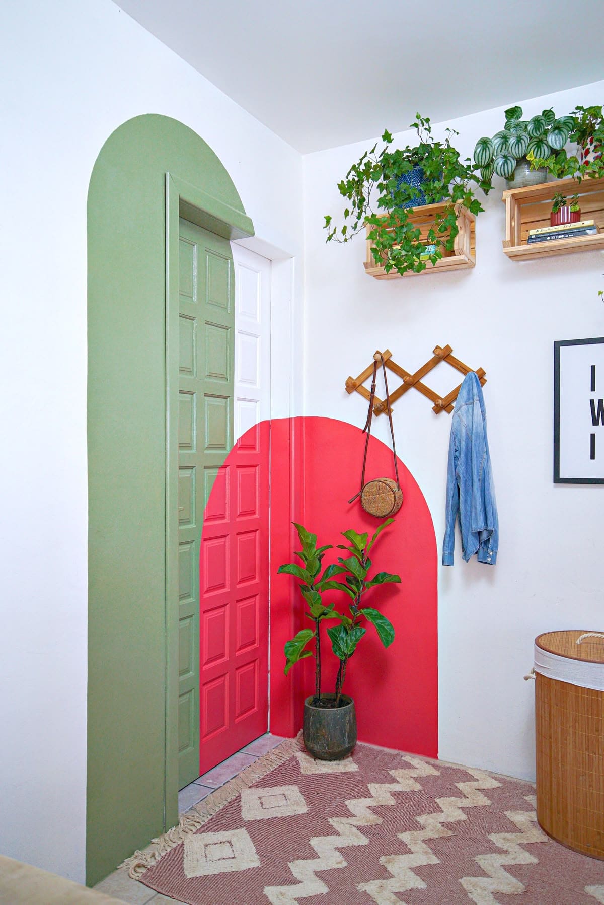 Playful Color-Block Entryway