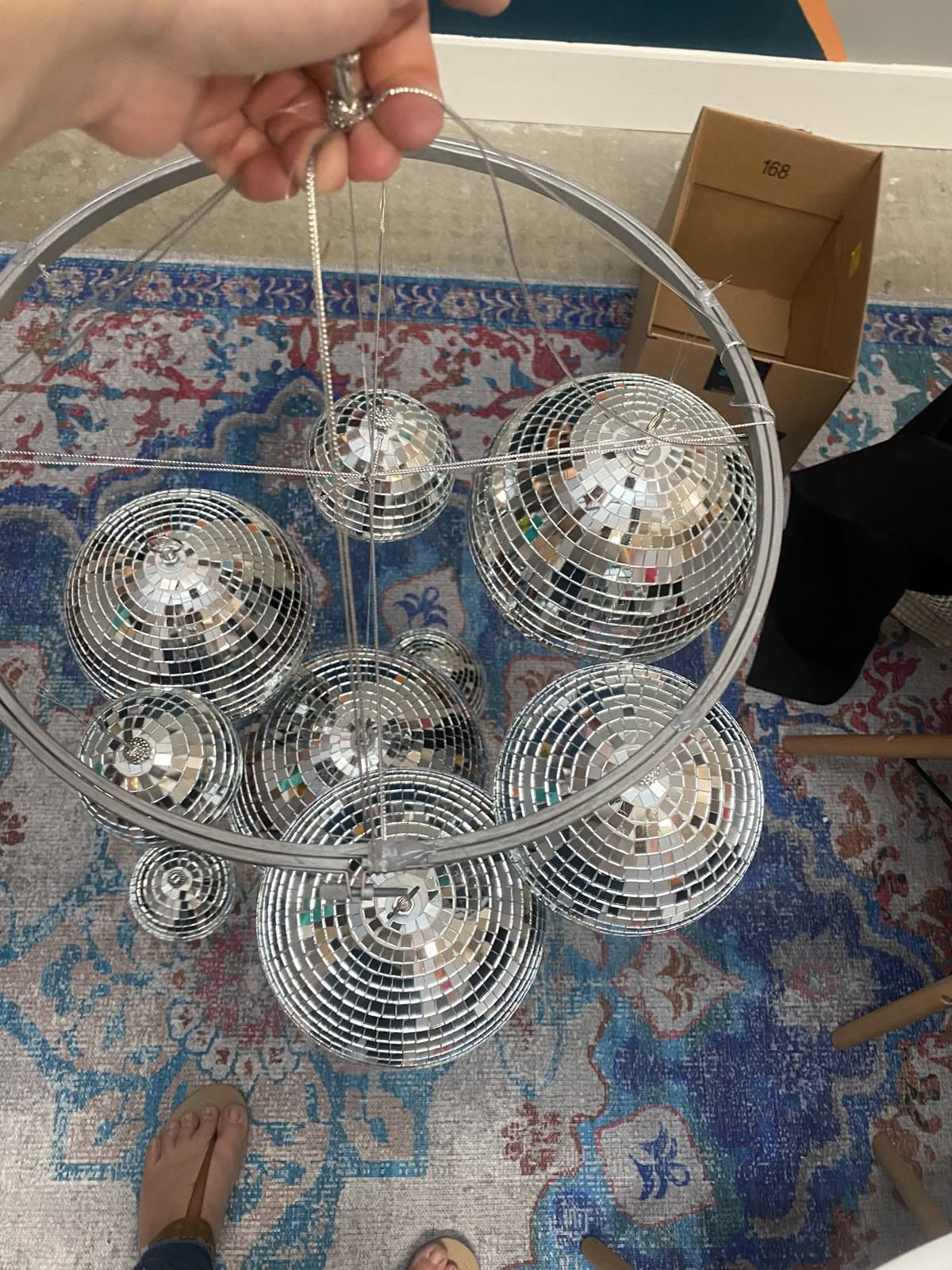 Radiant Disco Ball Chandelier