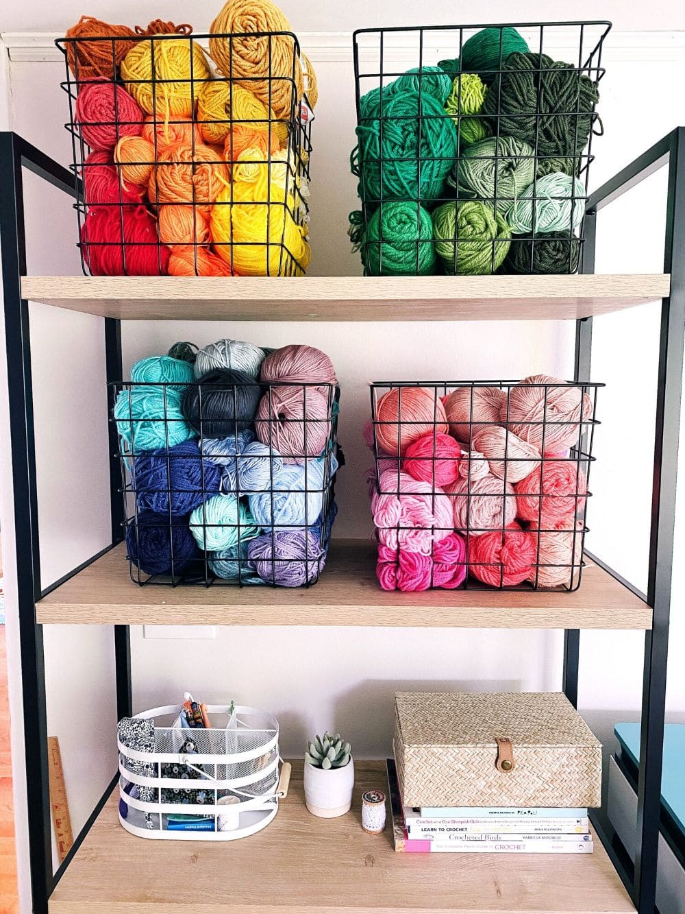 Rolling Cart Yarn Organizer
